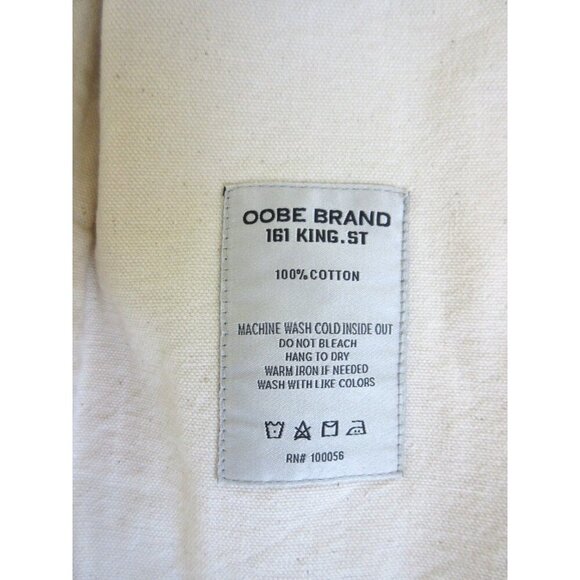 OOBE Brand Men's Button Front Canvas Cotton Chore Coat Natural White NWT - Picture 7 of 8